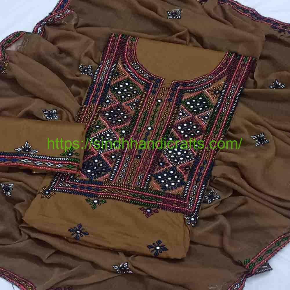 3pc Hand Embroidered Balochi Dress 5 Balochi Suit Design for Women