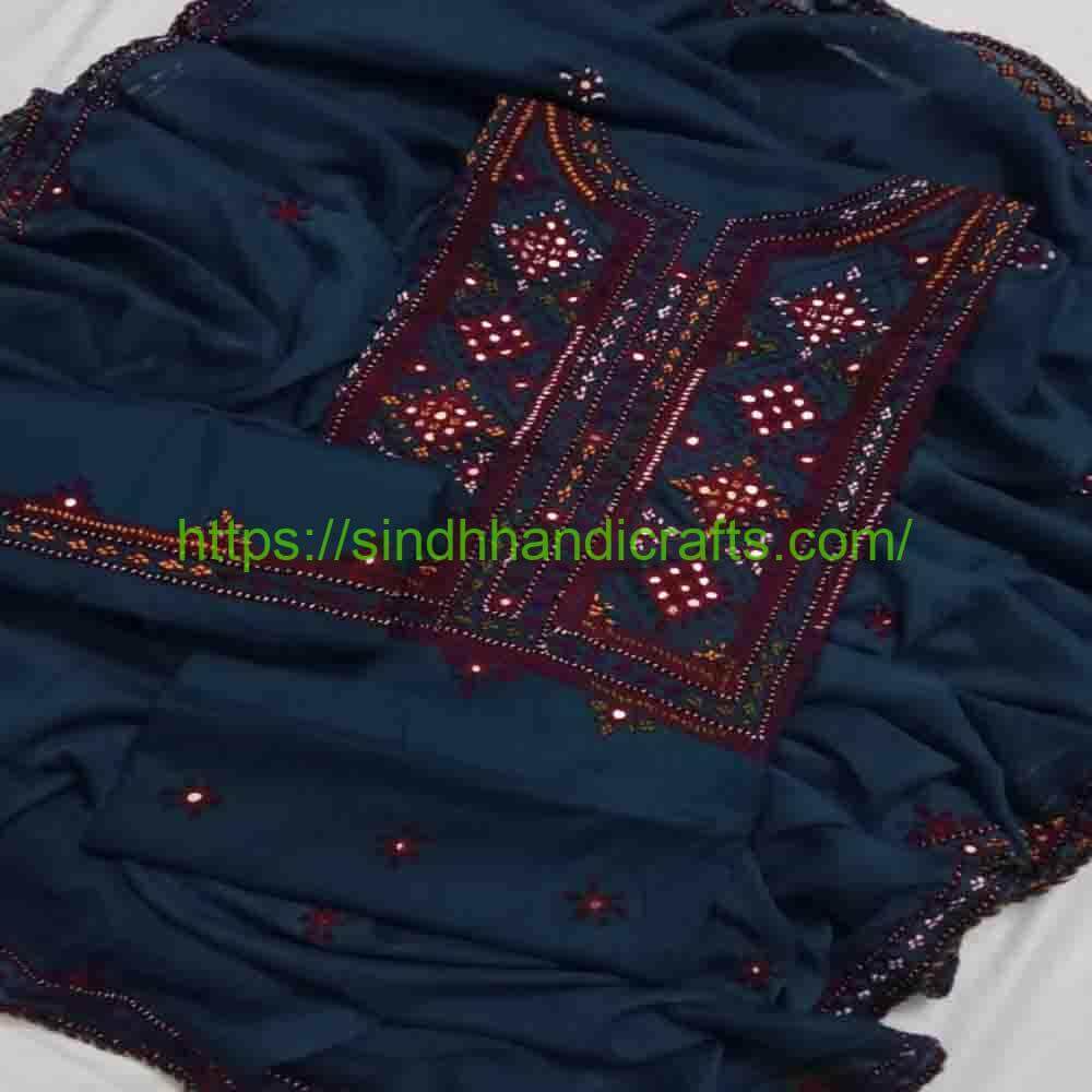 3pc Hand Embroidered Balochi Dress 7 Balochistan Dress for Women