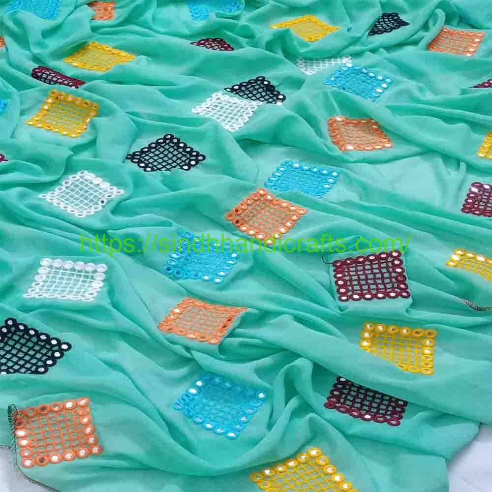 Thread Work Dupatta 2 Multi Color Dupatta