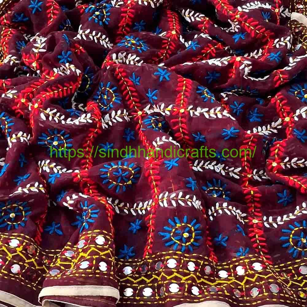 Handmade Phulkari Dupatta 19a Classy Phulkari Dupatta Pakistan