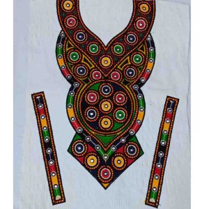 Mirror Neck Design (Embroidered) with Cuff set
