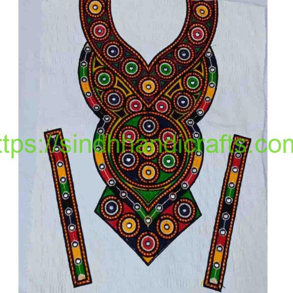Mirror Neck Design (Embroidered) with Cuff set