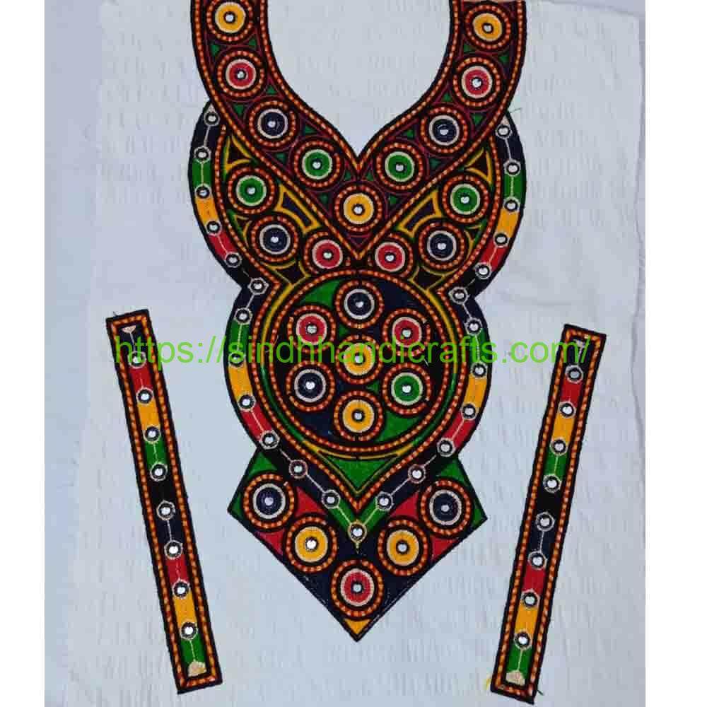 Neck Design Large 11 Mirror Neck Design (Embroidered) with Cuff set