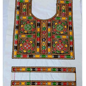 Sindhi Embroidery Neck Designs for Shirts with Cuff set