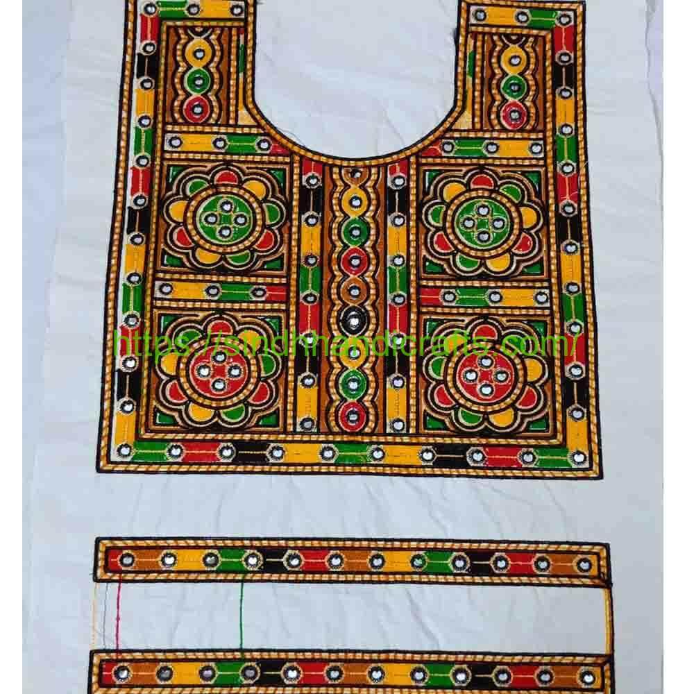 Neck Design Large 2 Sindhi Embroidery Neck Designs for Shirts with Cuff set