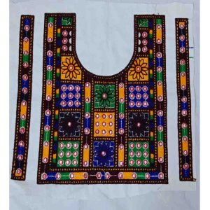 Mirror Work Neck Designs (Traditionally Embroidered) with Cuff set