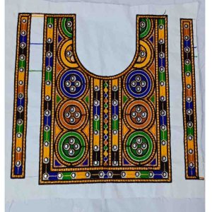 Embroidered Neck Designs with Cuff set
