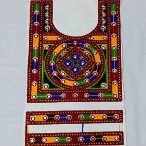 Suit Neck Design (Embroidered) with Cuff set