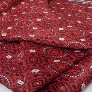 Lively Red Ajrak Design