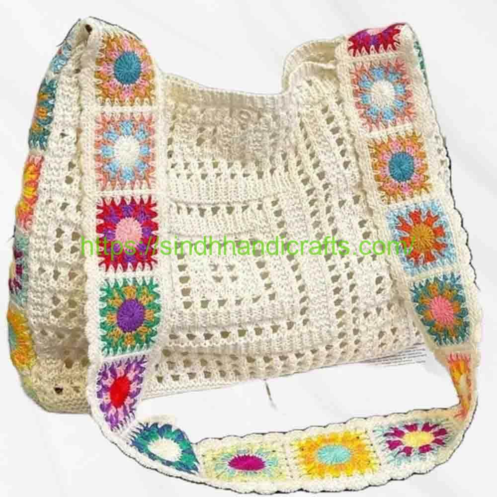 Crochet Bag 1a White Crochet Bag for Women