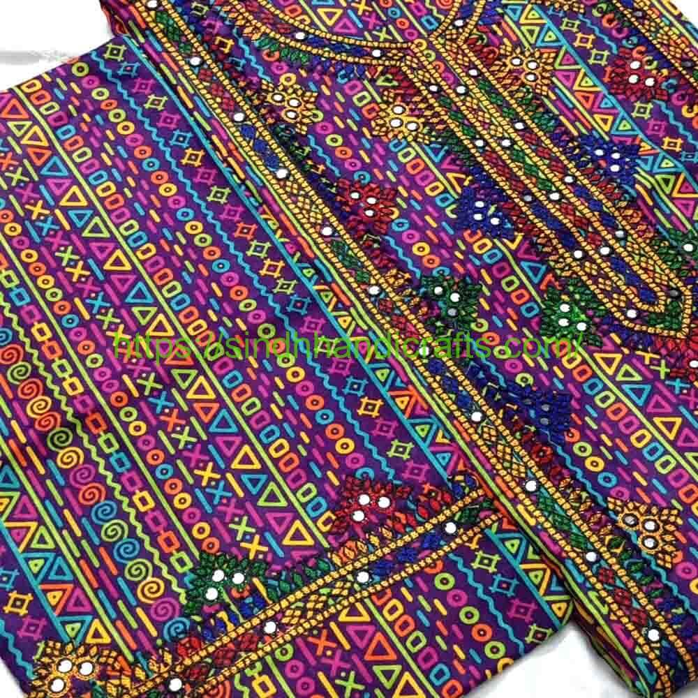 2 Piece Lawn Embroidered Dress for Women 7 Exquisite Balochi Design Suit for Women