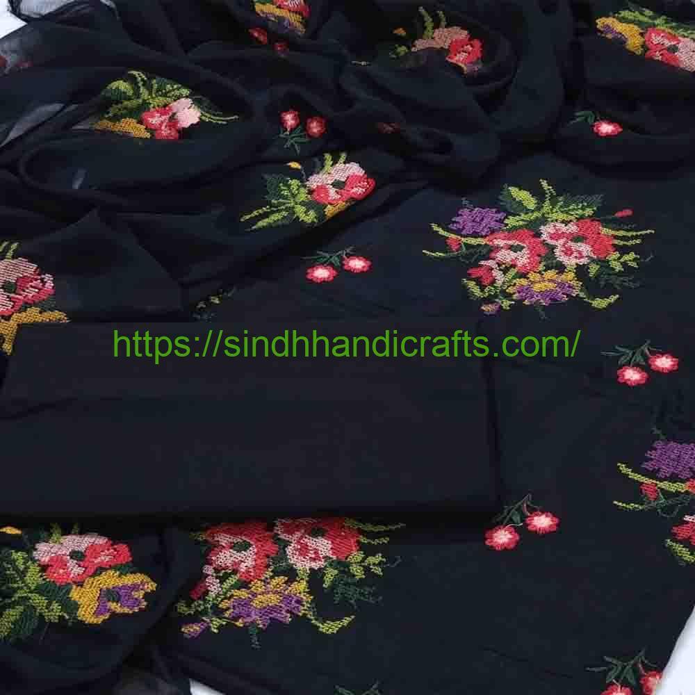 3 Piece Embroidered Dress for Women 26 Floral Embroidered Dress