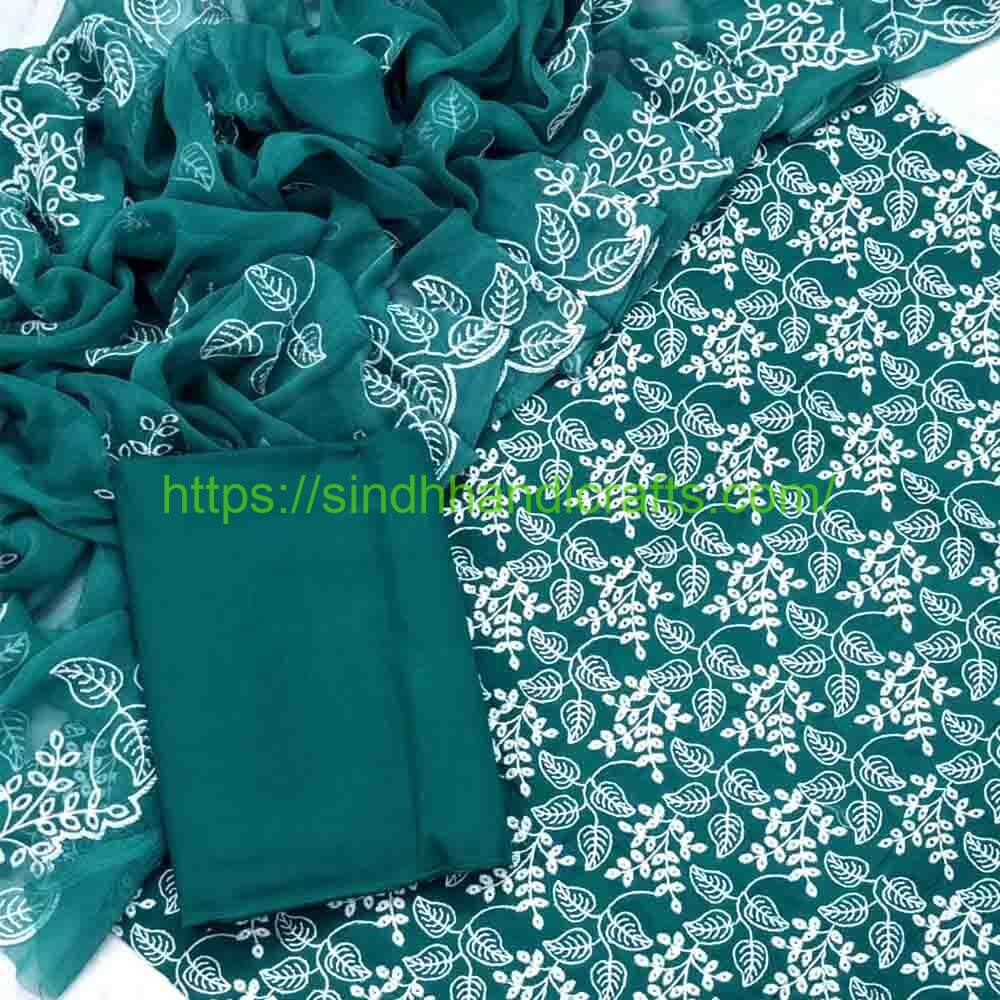 3 Piece Embroidered Dress for Women 34 Stylish Jaal Work Dress for Women