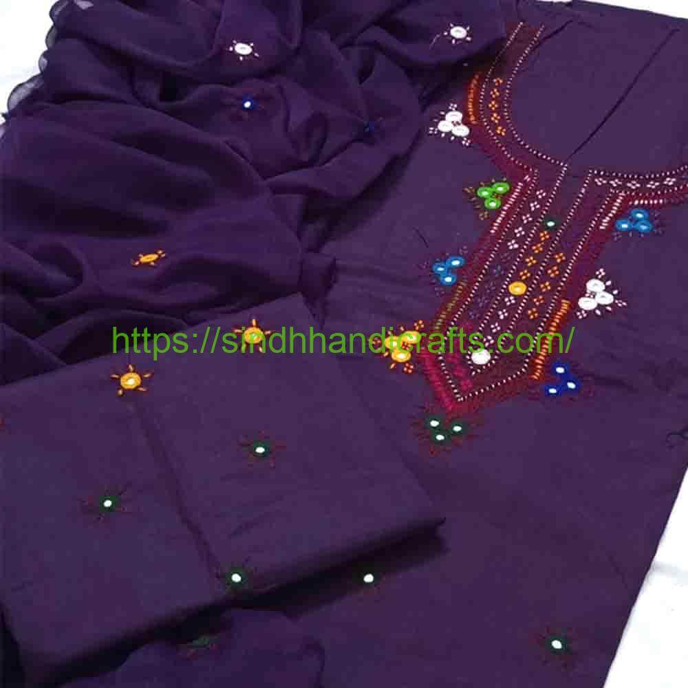 3pc Hand Embroidered Balochi Dress 8 Balochistan Culture Dress for Women