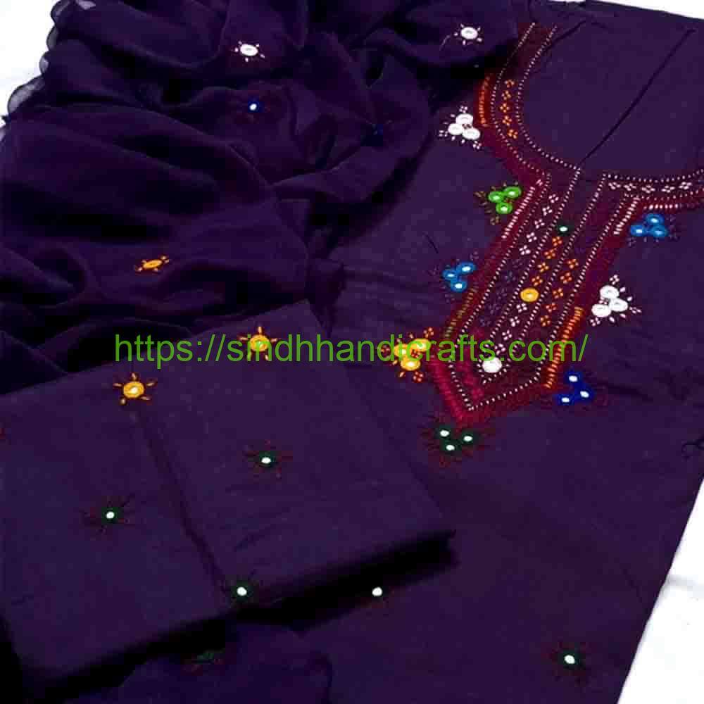 3pc Hand Embroidered Balochi Dress 8a Balochistan Culture Dress for Women