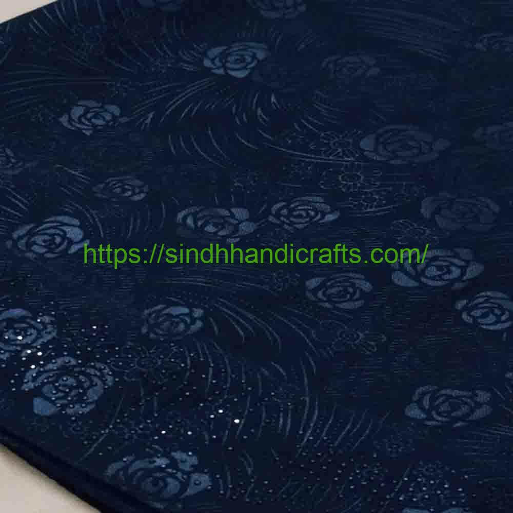 Black Embroidered Chadar 3 Self printed chadar with stone work for women