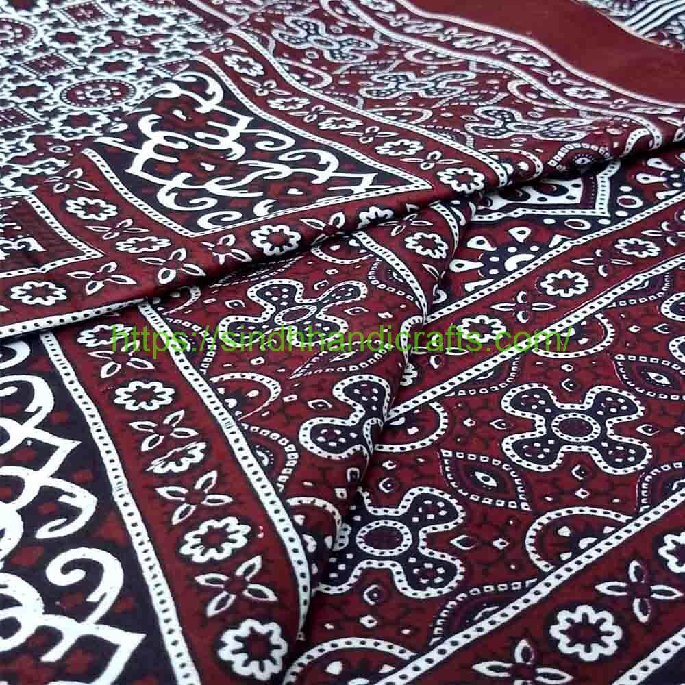 Linen Ajrak Chadar 2a Traditional Ajrak of Sindh