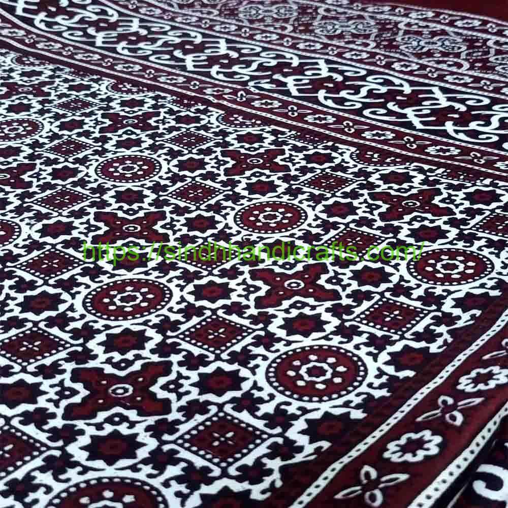 Linen Ajrak Chadar 2b Traditional Ajrak of Sindh