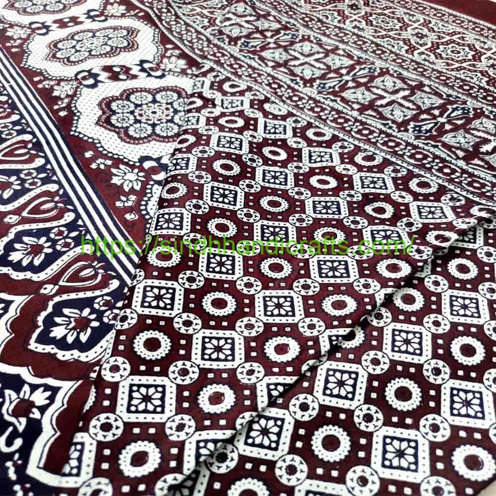 Linen Ajrak Chadar 3a Traditional Ajrak of Sindh