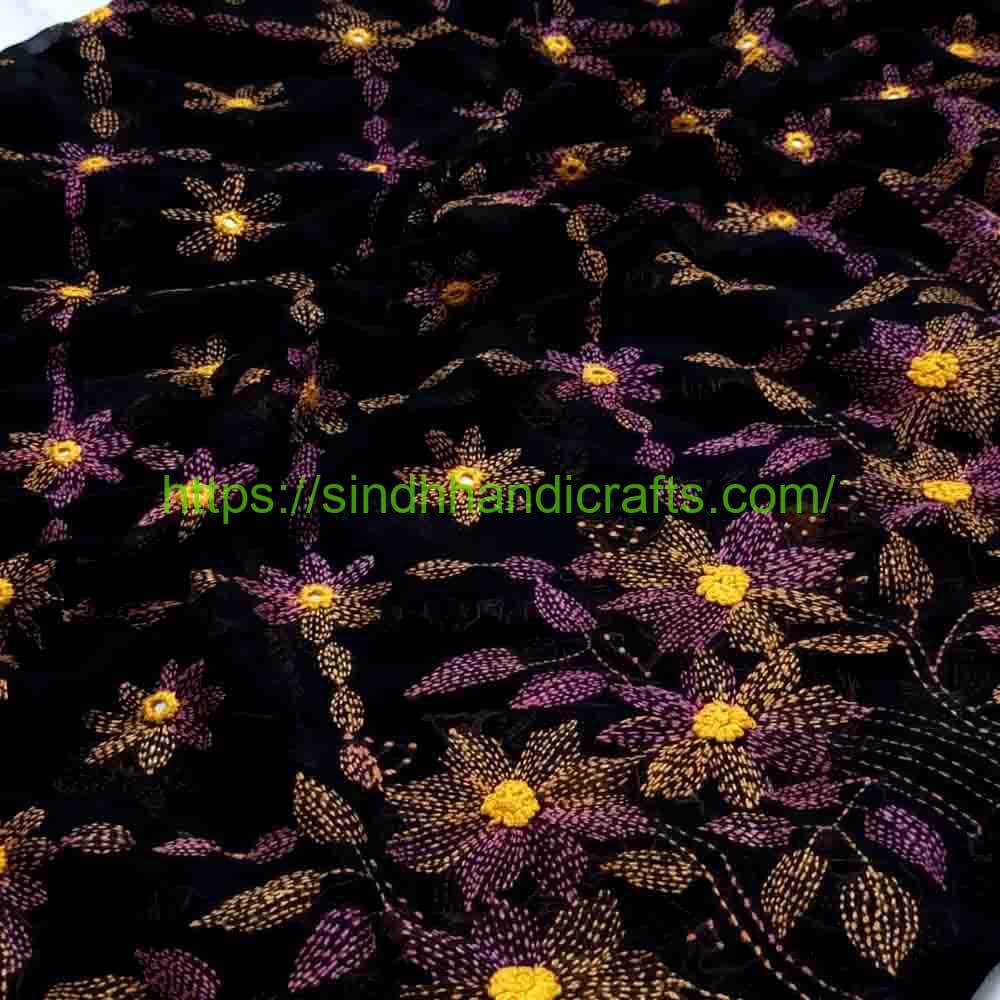 Premium Hand Embroidered Chadar 9a Sindhi Handmade Embroidery Chadar Designs for Ladies