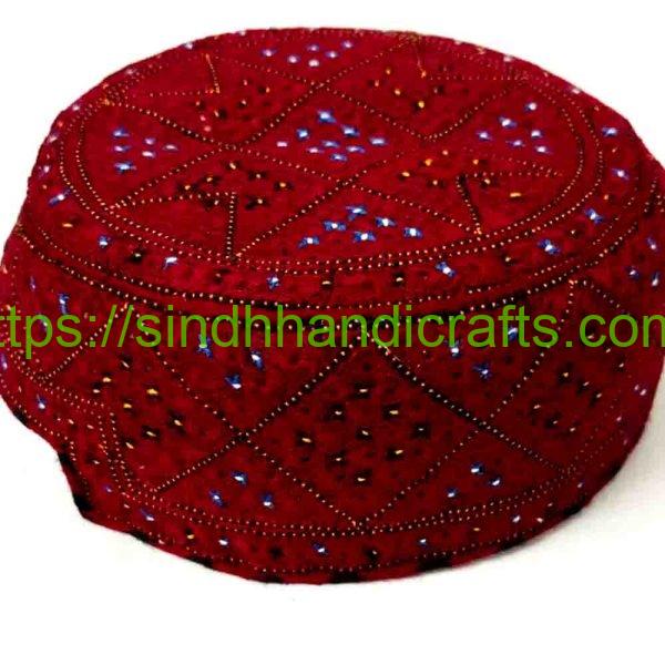 Buy Red Sindhi Topi Online - Sindhi Cultural Headwear