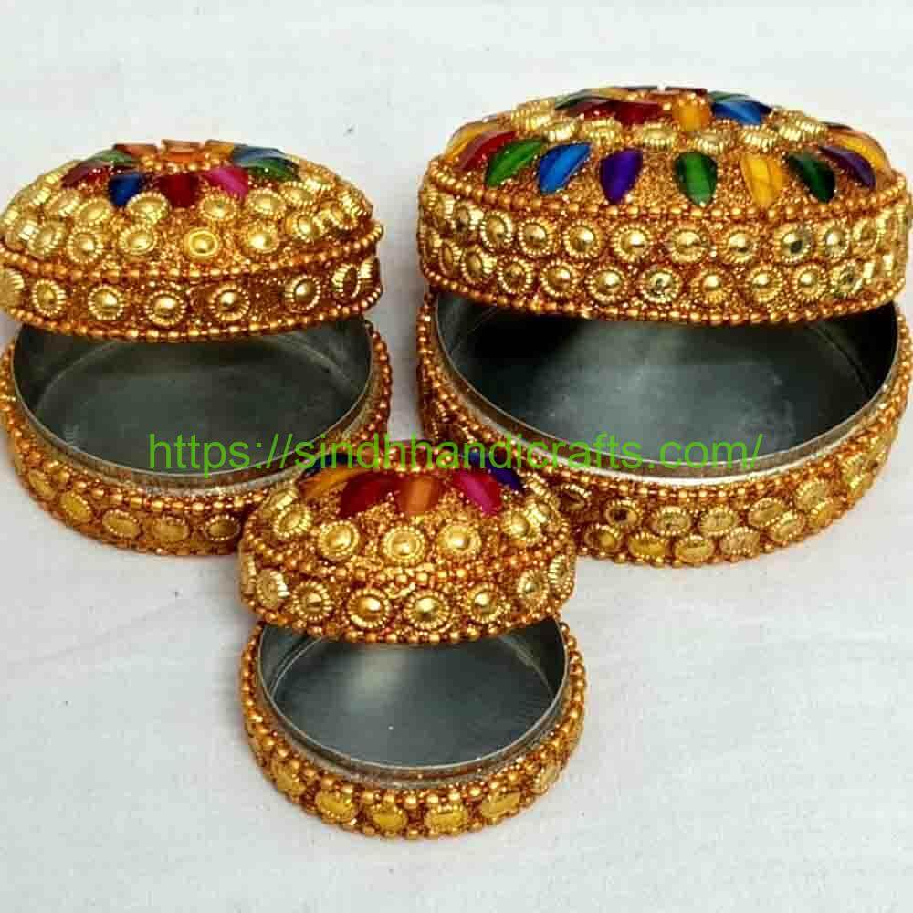 Pearl Beaded Jewel Case 6b Handcrafted Fancy Jewellery Box Pakistan