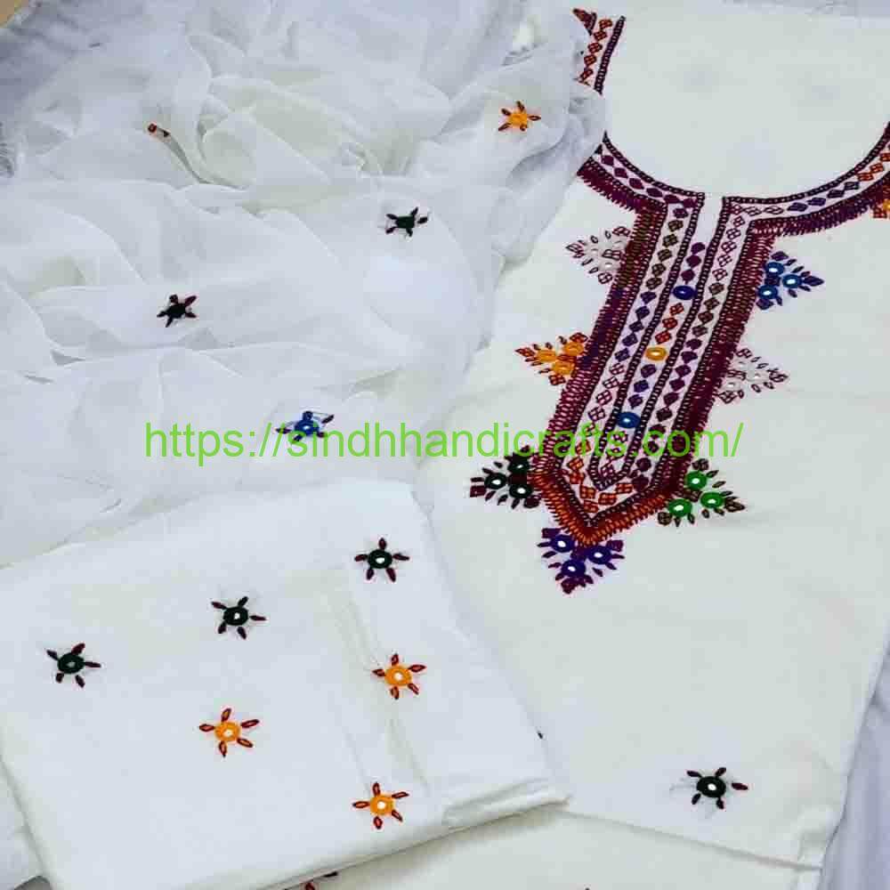 3pc Hand Embroidered Balochi Dress 11 State of the Art Balochi Dress Girl