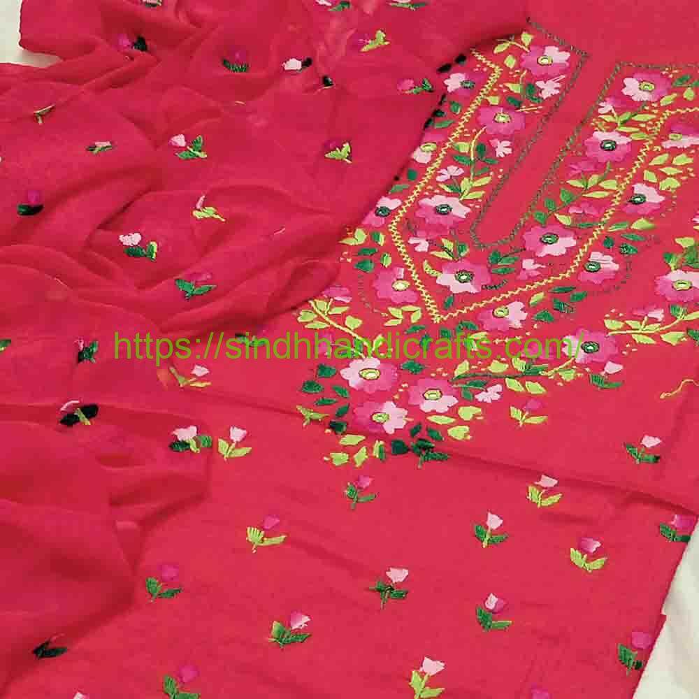 3pc Hand Embroidered Suit 39 Sindhi Hand Embroidery Dresses for Women
