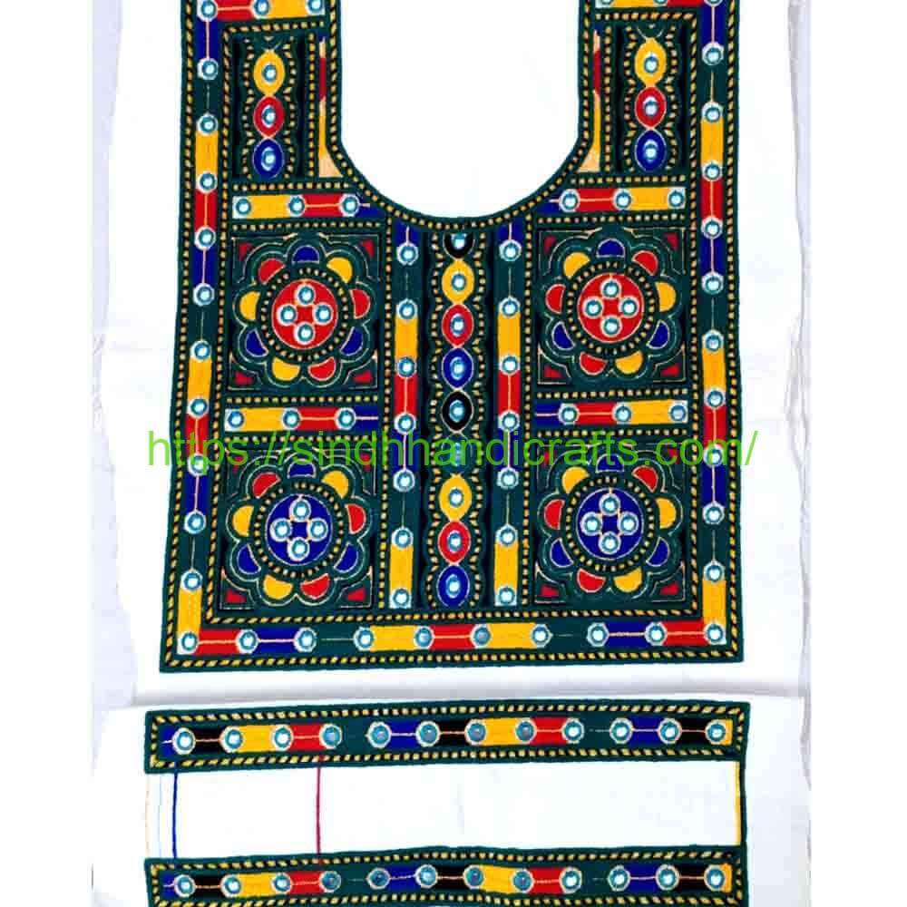 Neck Design Large 23 Exclusive Sindhi Gala Design with Cuff set