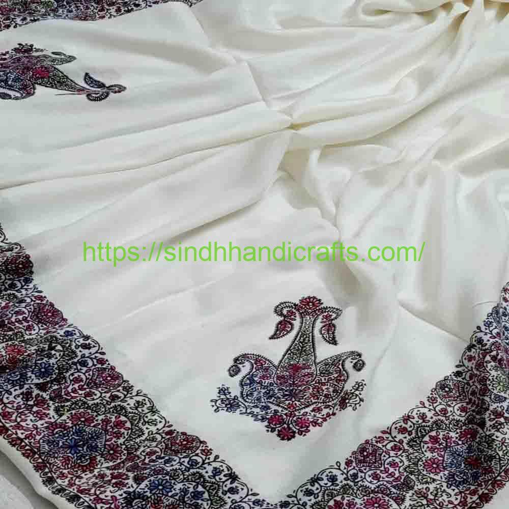 Pashmina Shawl 16a Luxurious Hand Embroidered Pashmina Shawl For Women