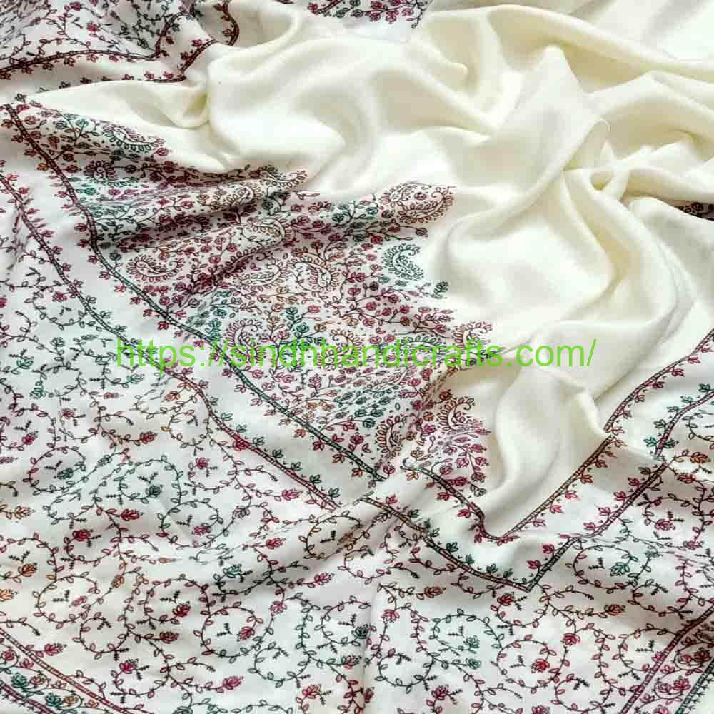 Pashmina Shawl 24b Unique Hand Embroidered Shawl For Women