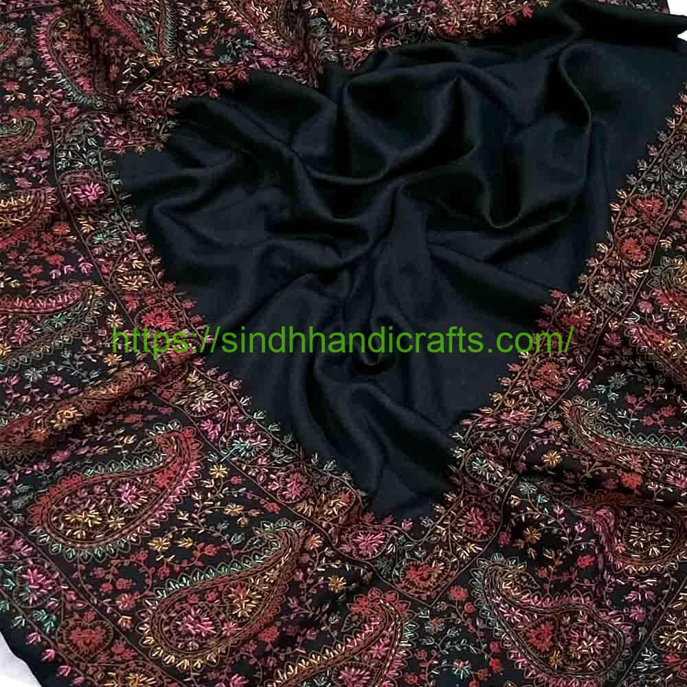 Pashmina Shawl 7a Black Pashmina Shawl for Women