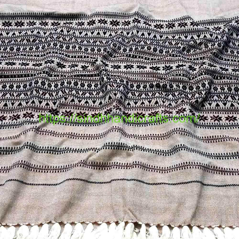 winter shawl for men 1b Winter Shawl for Men with Traditional Embroidery