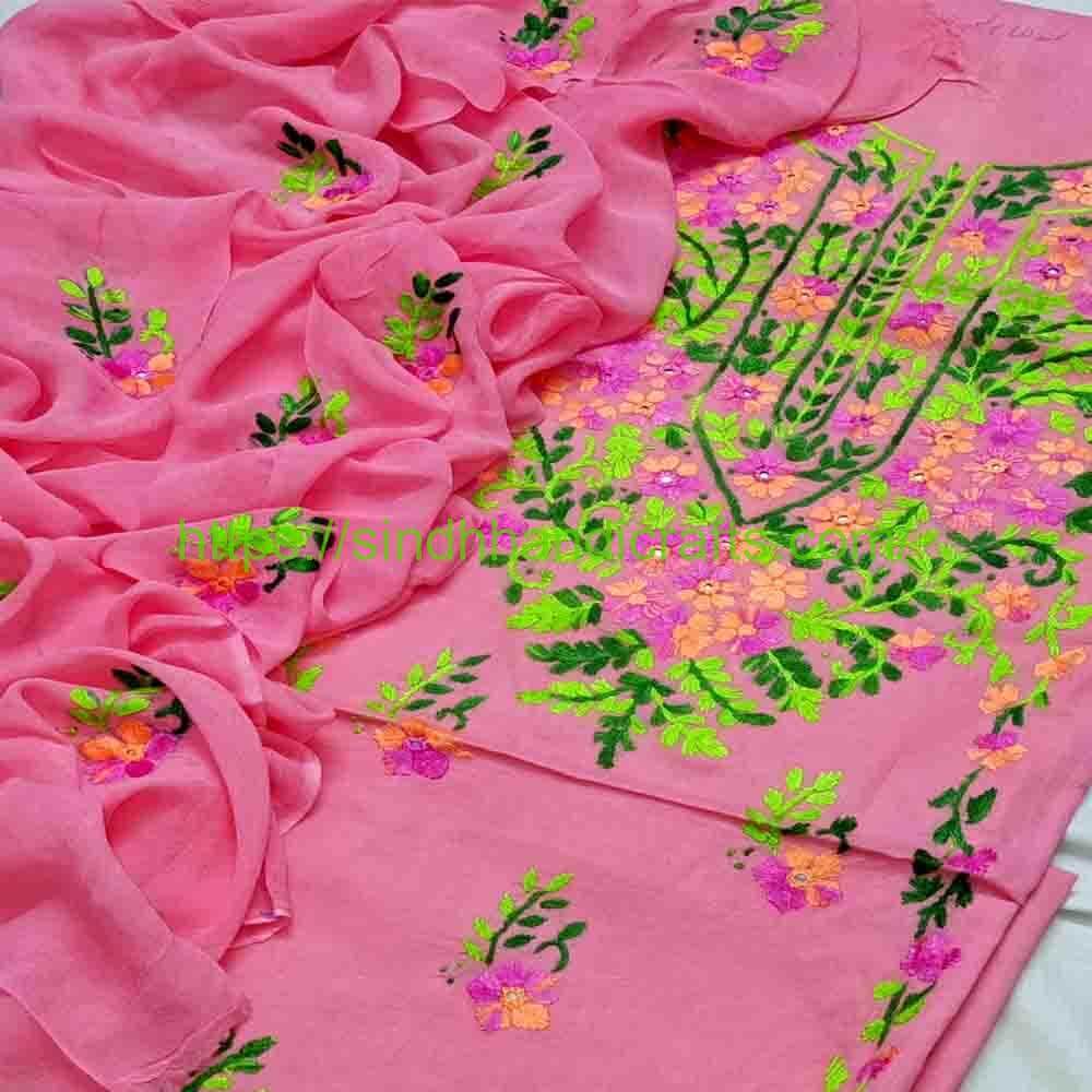 3pc Hand Embroidered Suit 35 Hand Made Work Dress for Women