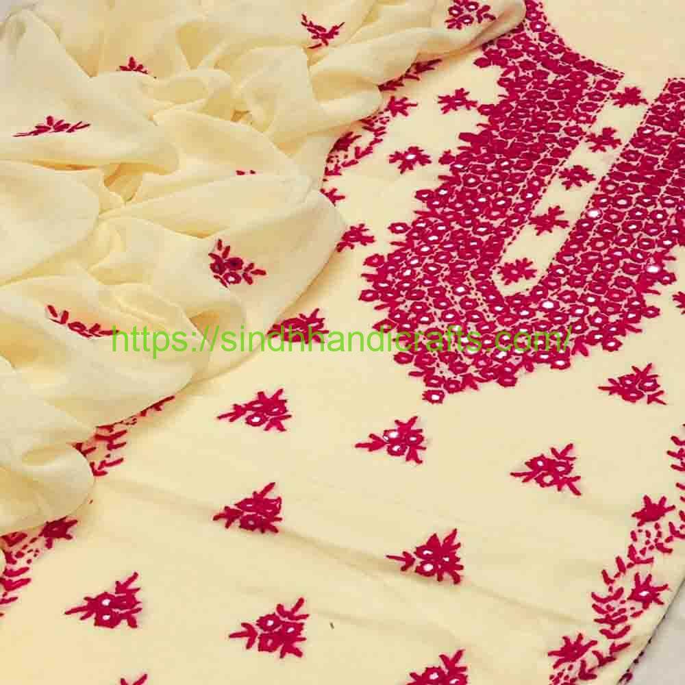 3pc Hand Embroidered Suit 36 Hand Embroidered Dress for Women