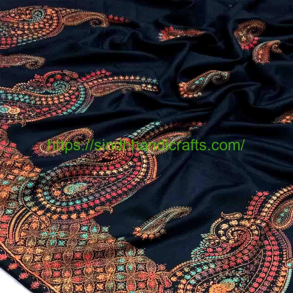 Pashmina Shawl 15a Dazzling Black Shawl For Women
