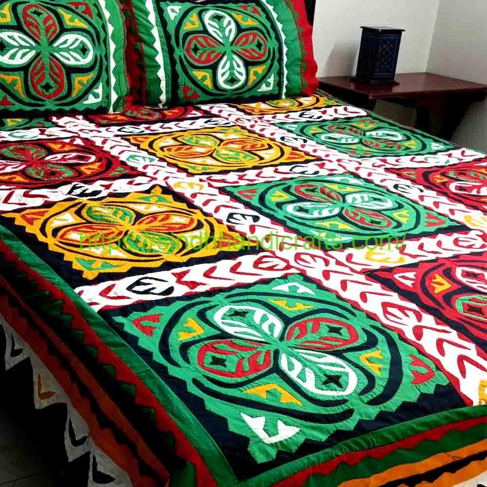 Rilli 8b Rilli Sindhi Bed Sheets with 2 Pillow Covers