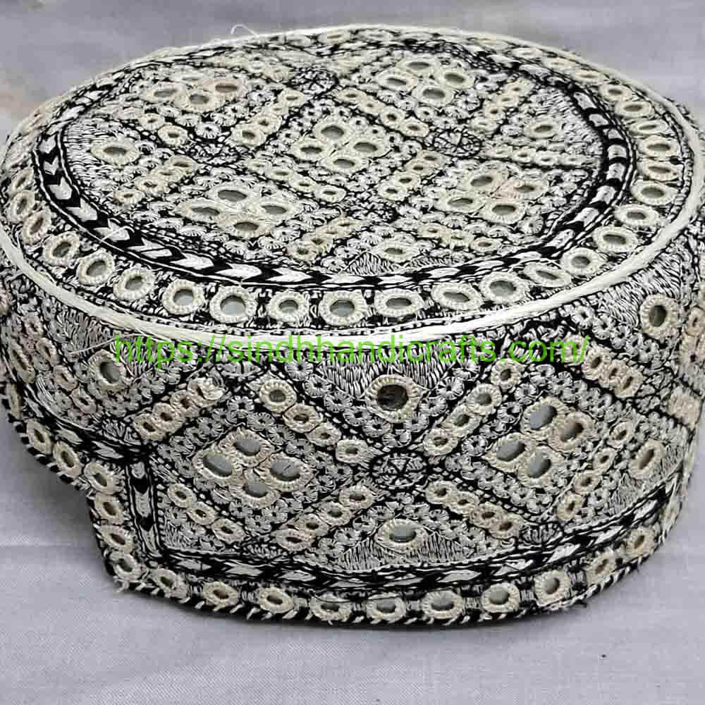 Handmade Sindhi Topi 15b Handmade Balochi Cap for Men