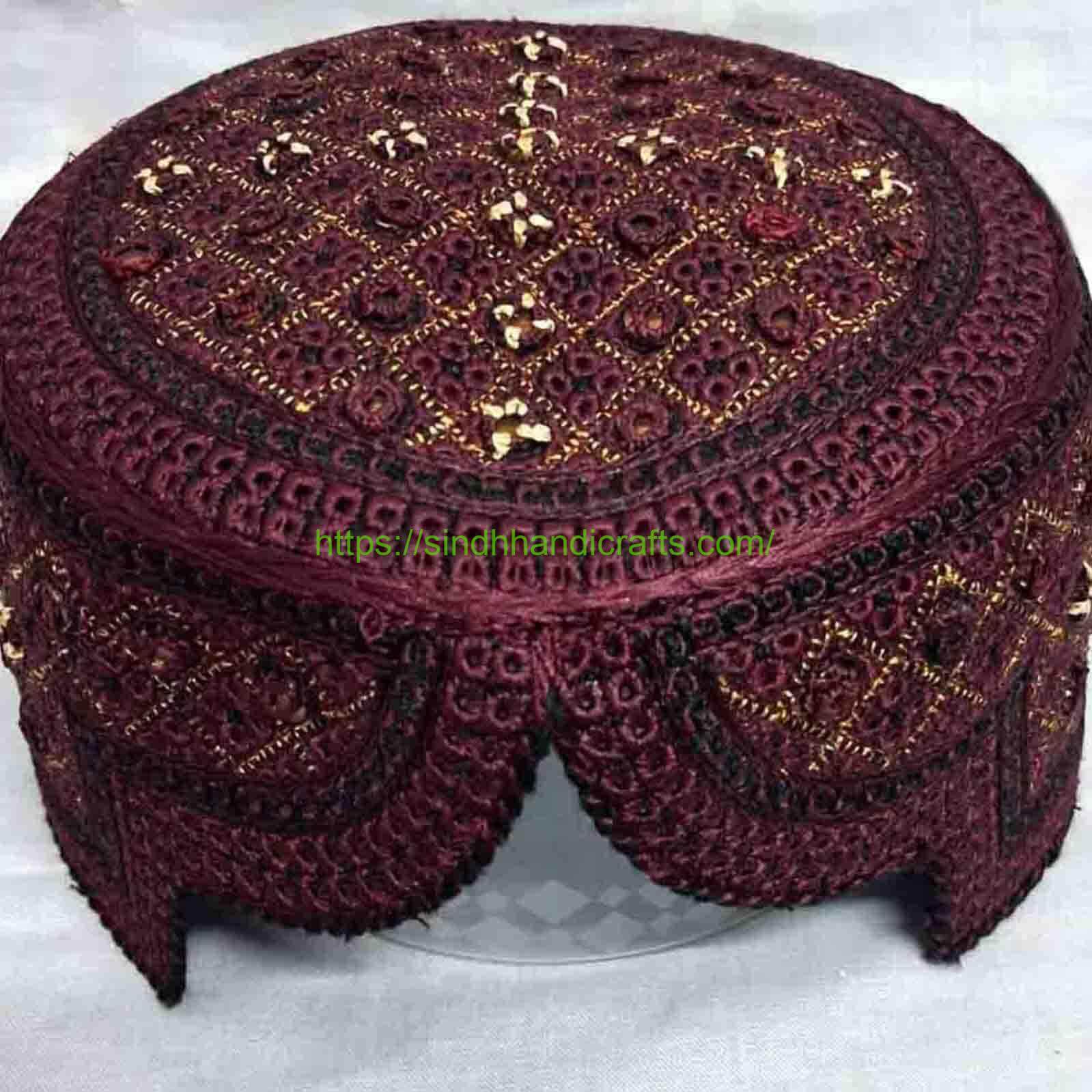 Handmade Sindhi Topi 19a Unique Sindhi Cap for Men