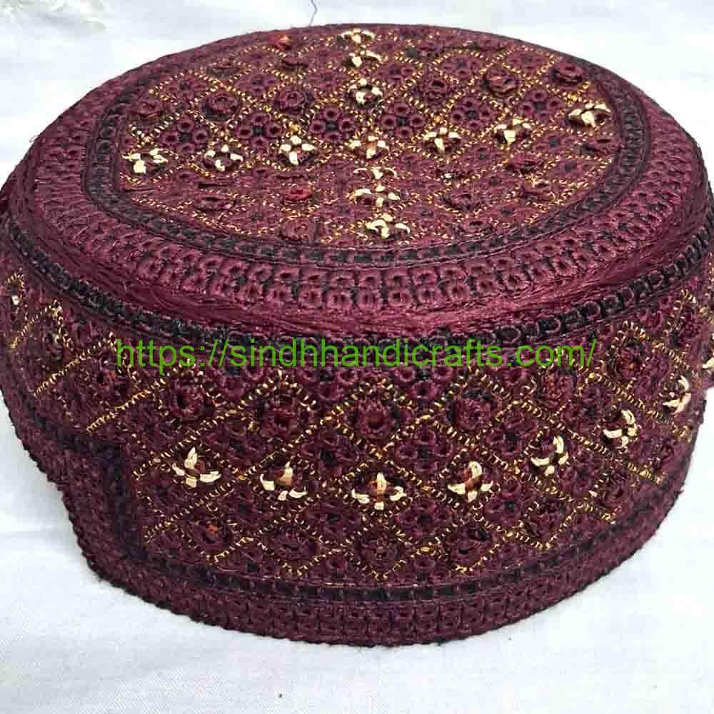Handmade Sindhi Topi 19b Unique Sindhi Cap for Men