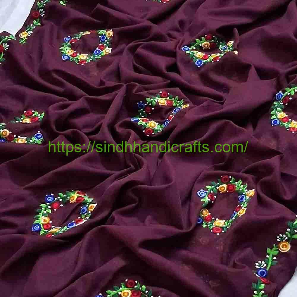 Embroidered Chadar 92a Thread Work Chadar for Women