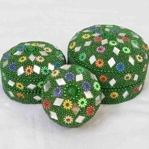 Handmade Metal Beaded Jewel Case